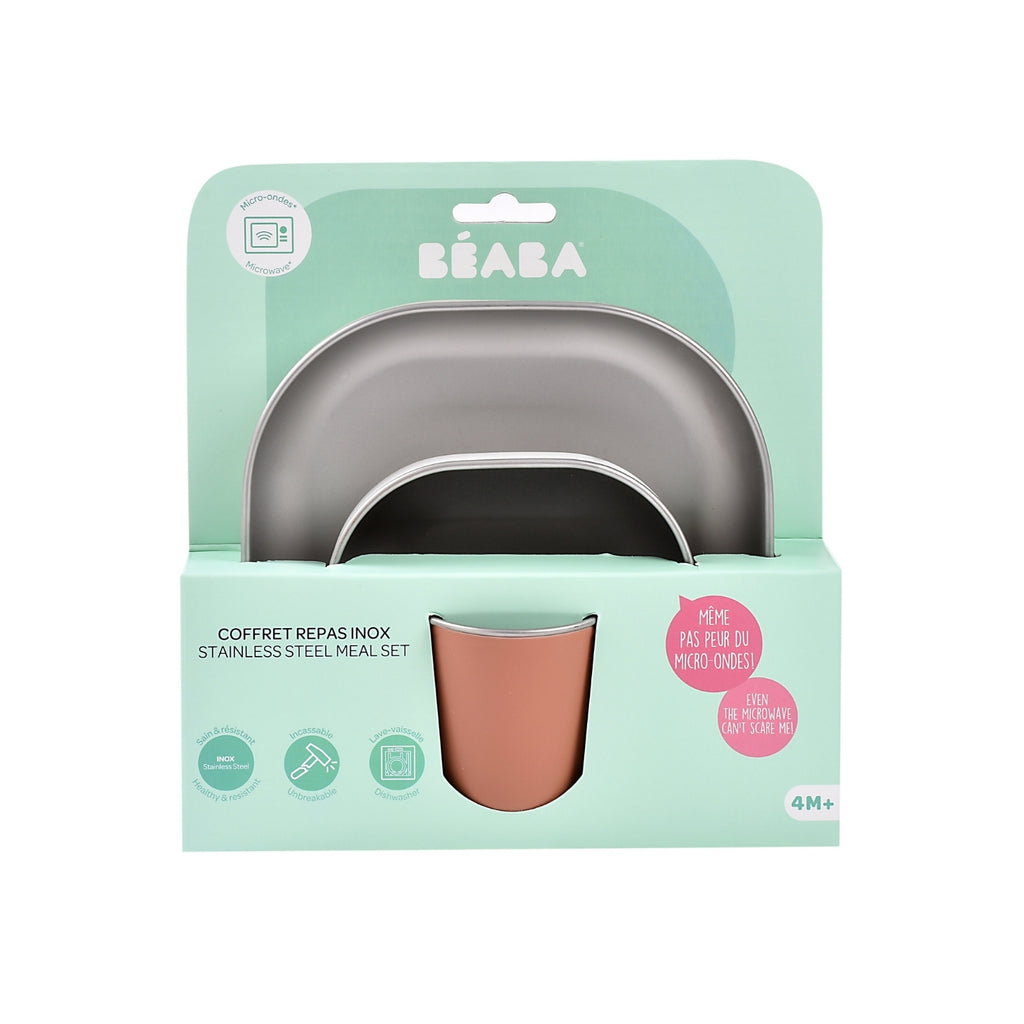 Stainless Steel Meal Set in Terracotta