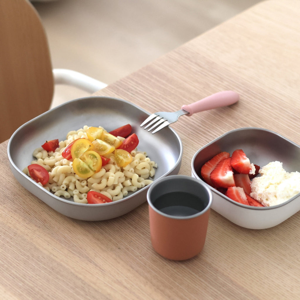 Stainless Steel Meal Set in Terracotta