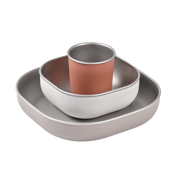 Stainless Steel Meal Set in Terracotta