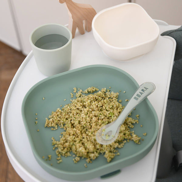 Silicone Meal Set in Sage Green, Set of 4