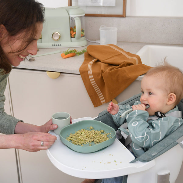 Silicone Meal Set in Sage Green, Set of 4