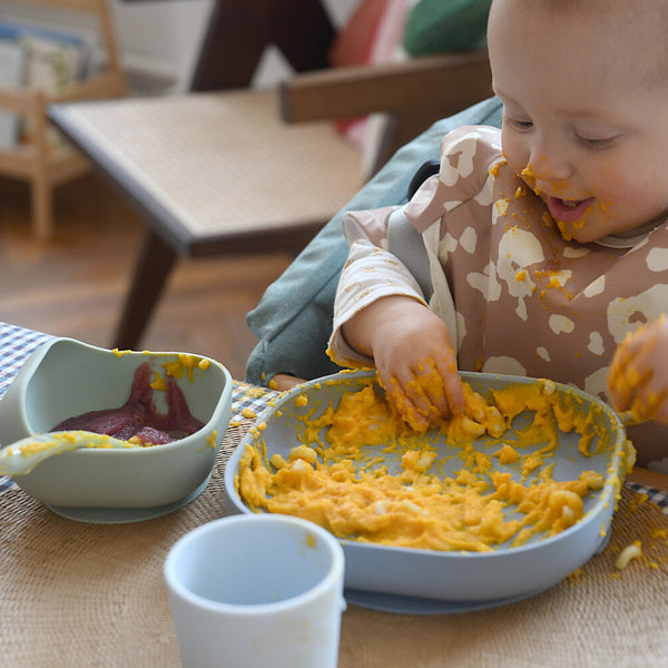 Silicone Meal Set in Pebble, Set of 4