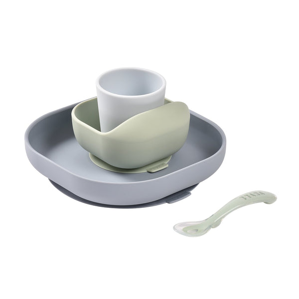 Silicone Meal Set in Pebble, Set of 4