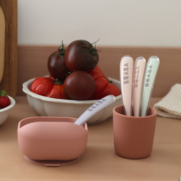 First Stage Silicone Spoon in Cotton Candy, Set of 4