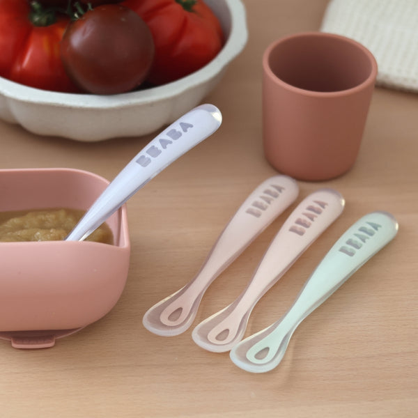 First Stage Silicone Spoon in Cotton Candy, Set of 4