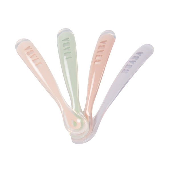 First Stage Silicone Spoon in Cotton Candy, Set of 4