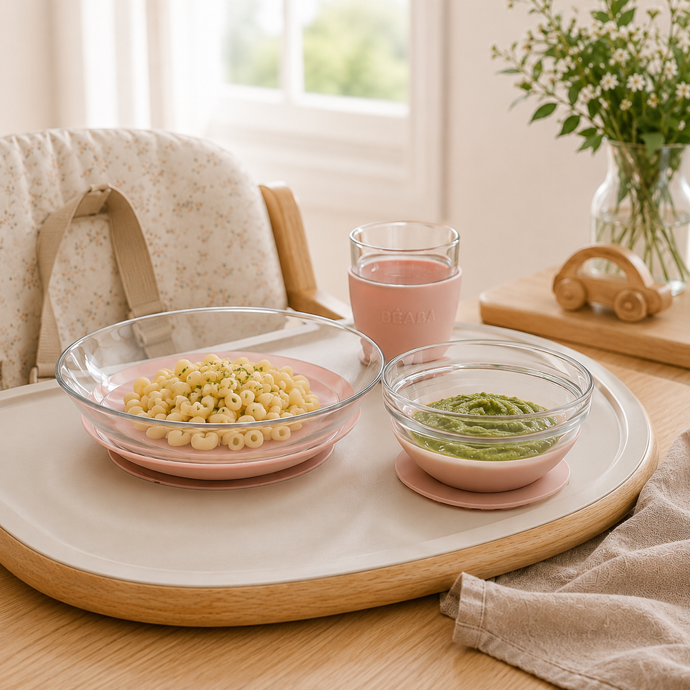 Glass Meal Set in Cotton Candy