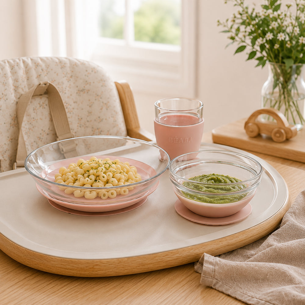 Glass Meal Set in Cotton Candy