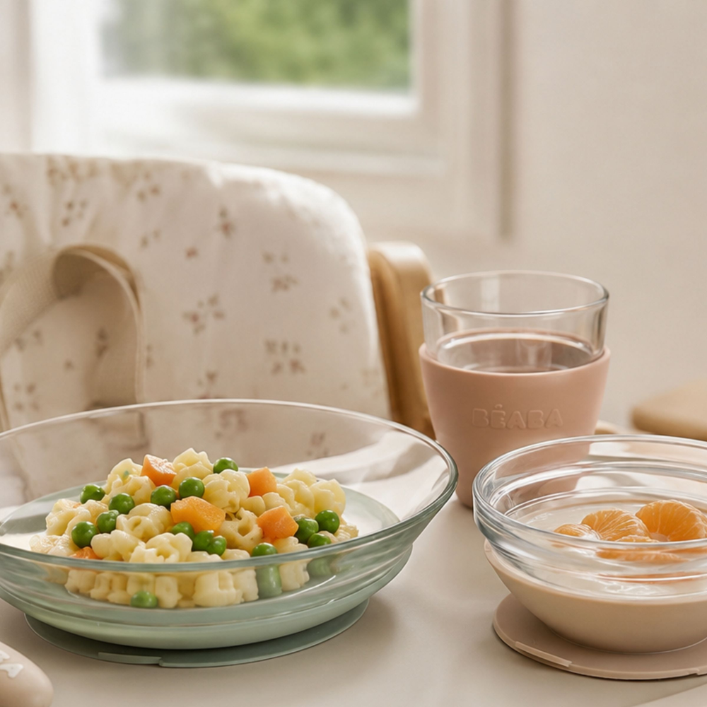 Glass Meal Set in Natural