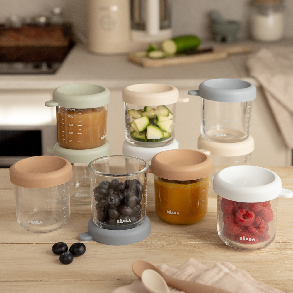 Glass Jars in Natural, Set of 10