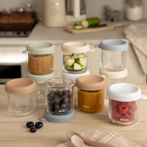 Glass Jars in Natural, Set of 10