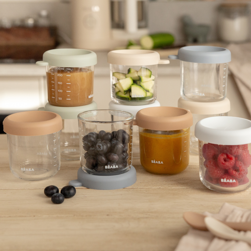 Glass Jars in Natural, Set of 10