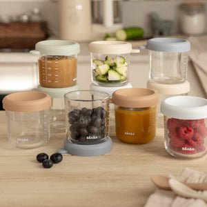 Glass Jars in Natural, Set of 10