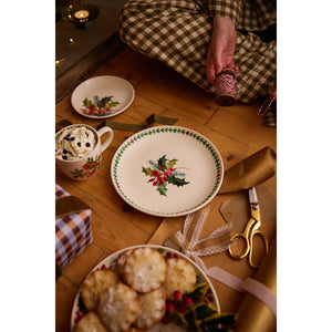 Botanic Garden Christmas Holly 6" Side Plates in Holly, Set of 4