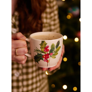 Botanic Garden Christmas Holly Latte Mug