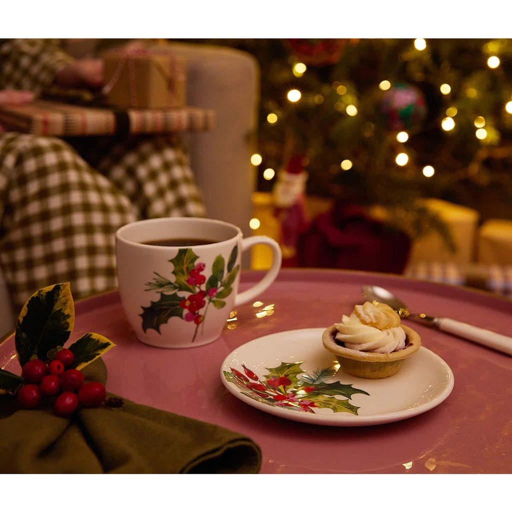 Botanic Garden Christmas Holly Latte Mug