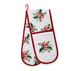 Botanic Garden Christmas Holly Double Oven Glove