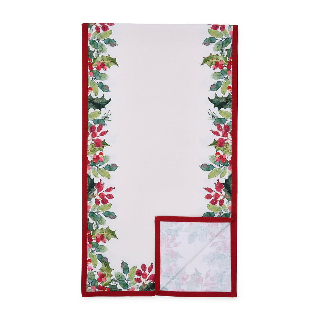 Botanic Garden Christmas Holly Table Runner