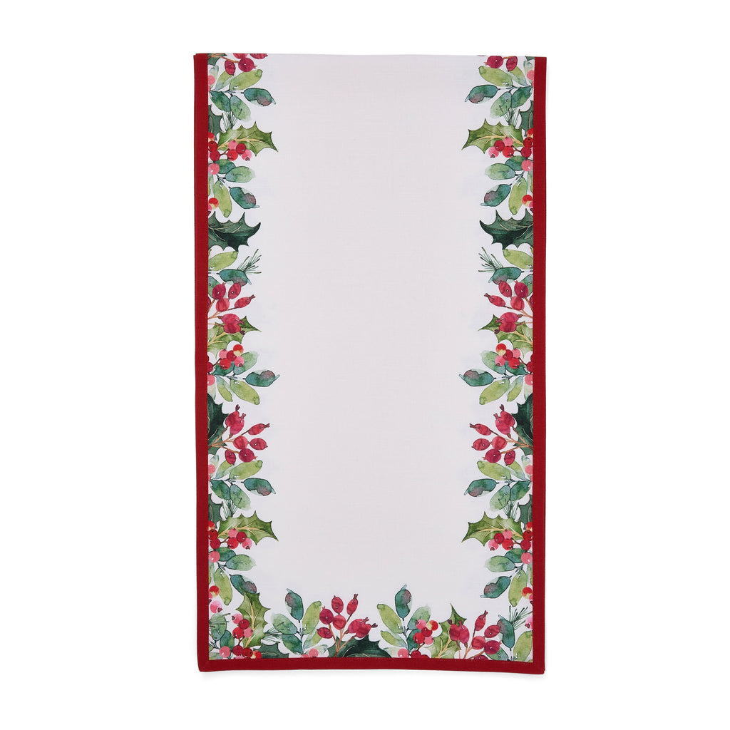 Botanic Garden Christmas Holly Table Runner