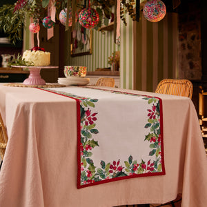 Botanic Garden Christmas Holly Table Runner