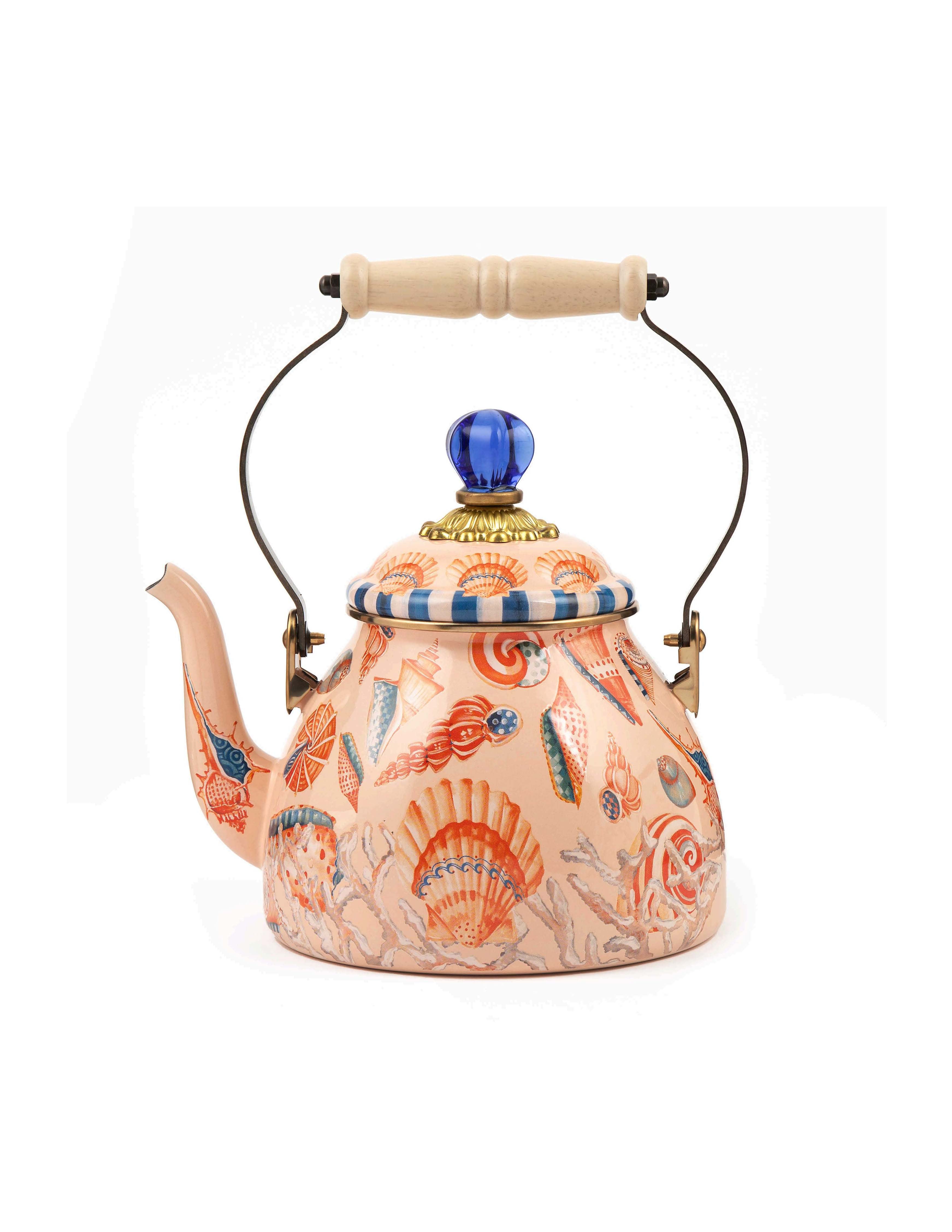 Coastal Shells 2 Quart Tea Kettle