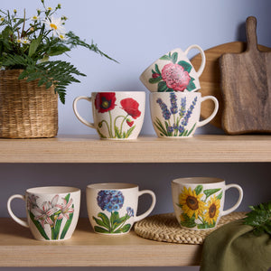 Bloom Garden Latte Mugs, Set of 6