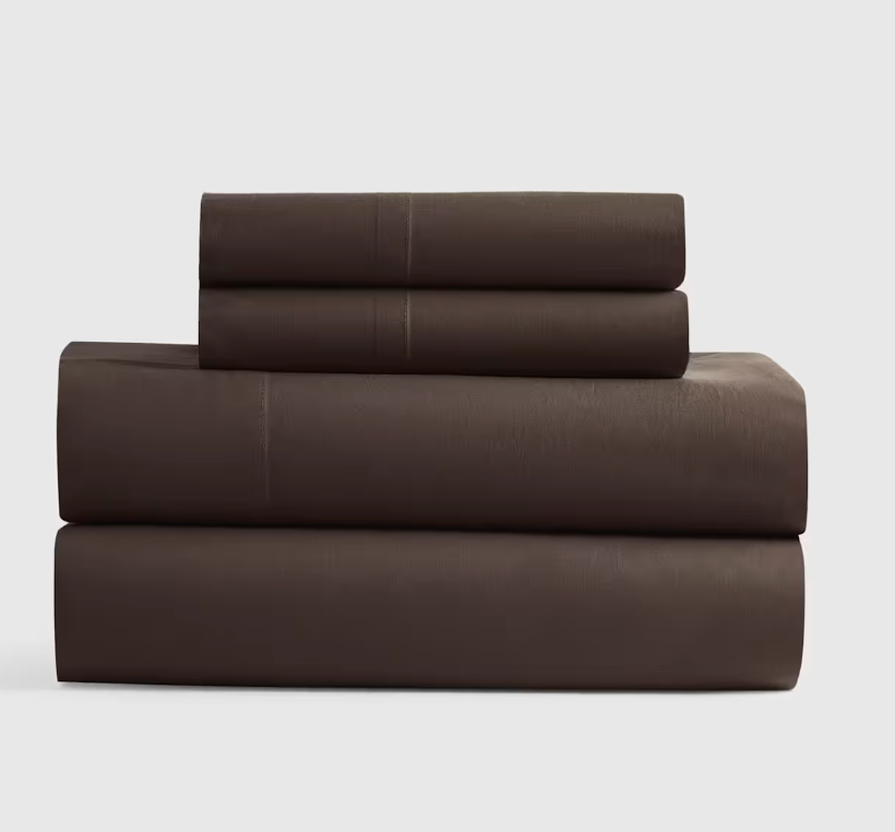Classic Organic Percale Sheet Set - Espresso - King