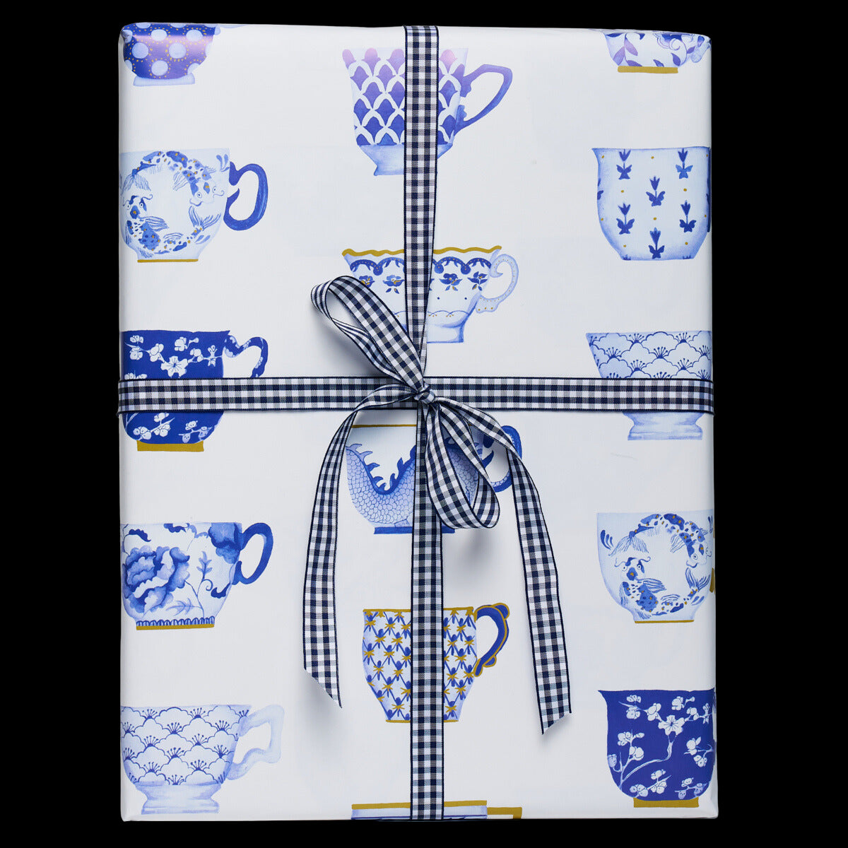 Onie’s Teacups Wrapping Paper In Porcelain