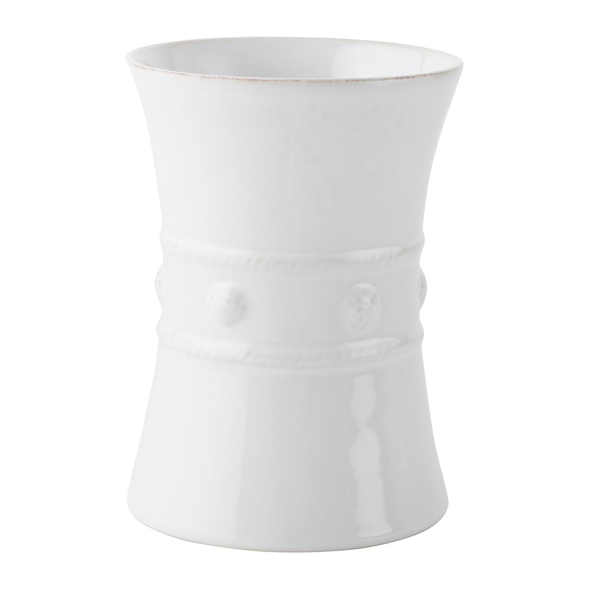 Berry & Thread Utensil Crock/Wine Cooler - Whitewash