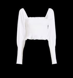 The Grace Nap Top in White Cotton