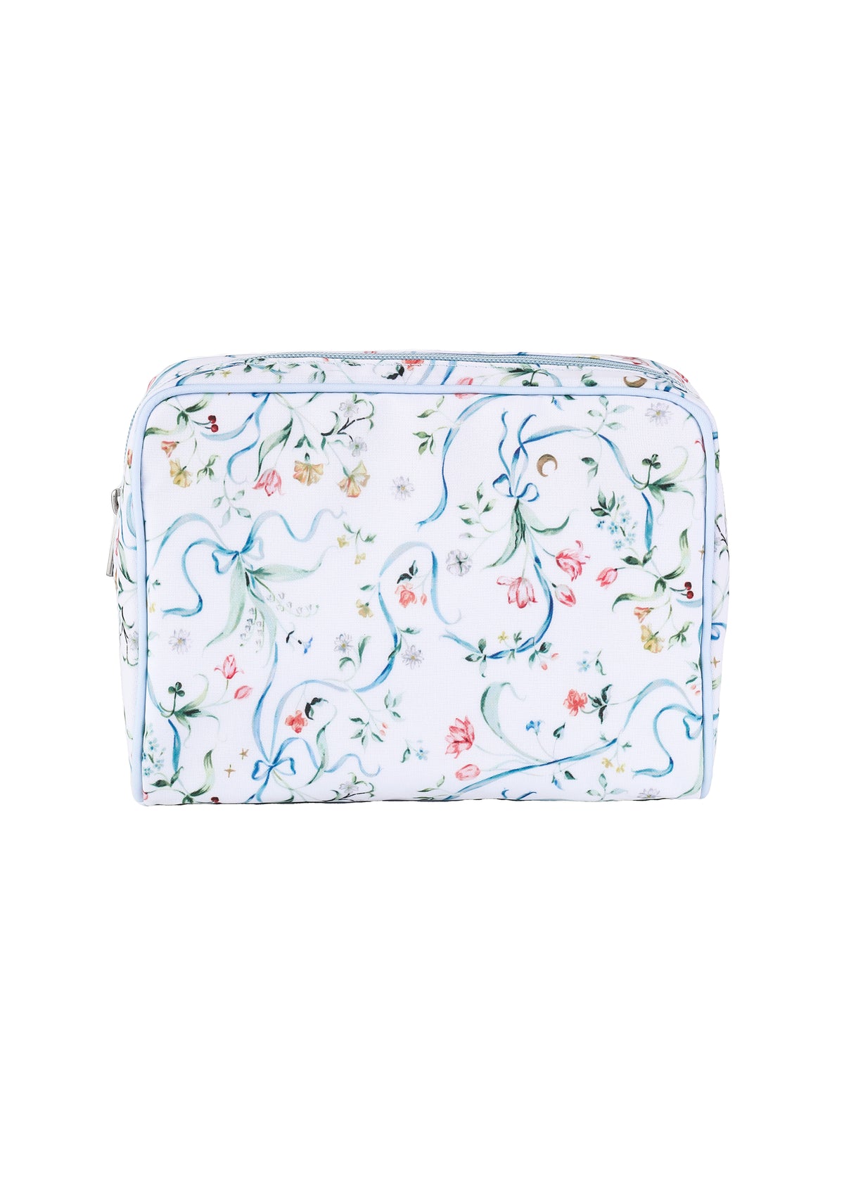 Medium Toiletry Bag in Lily of the Valley Ribbon Bouquet