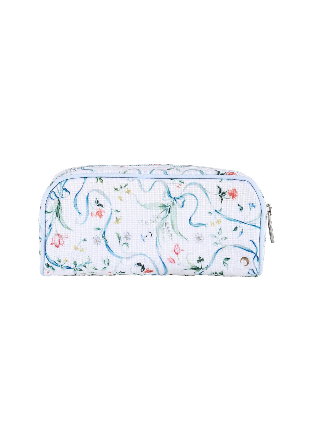 Small Toiletry Bag in Lily of the Valley Ribbon Bouquet