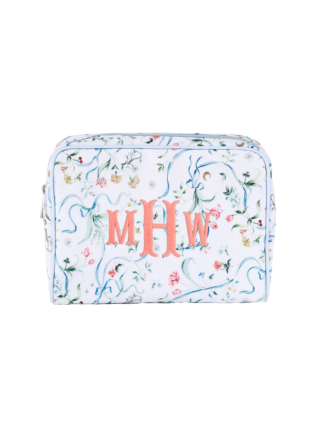 Medium Toiletry Bag in Lily of the Valley Ribbon Bouquet