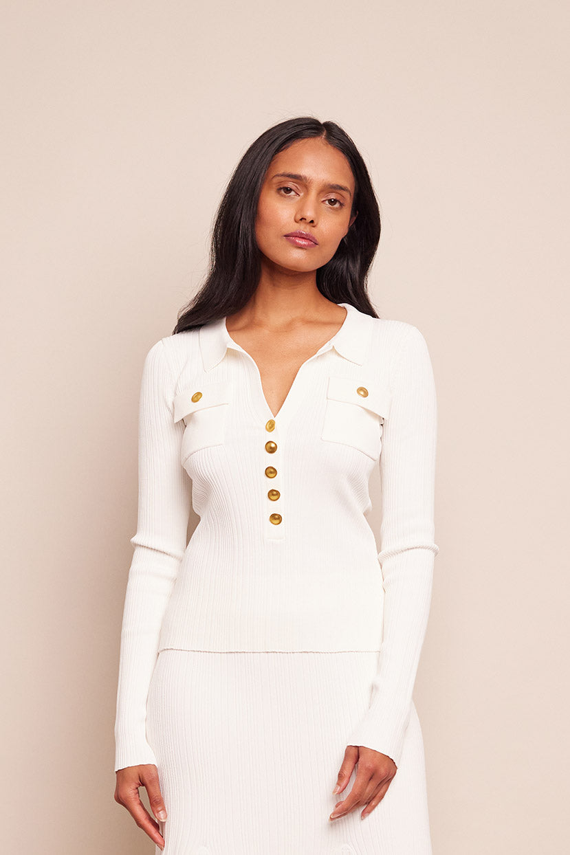 Belleport Top in Ivory