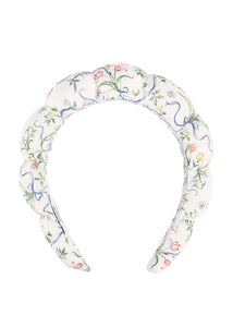 Makeup Headband in Lily of the Valley Ribbon Bouquet