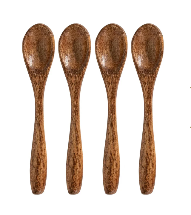 Bilbao Wood Petite Spoons, Set of 4