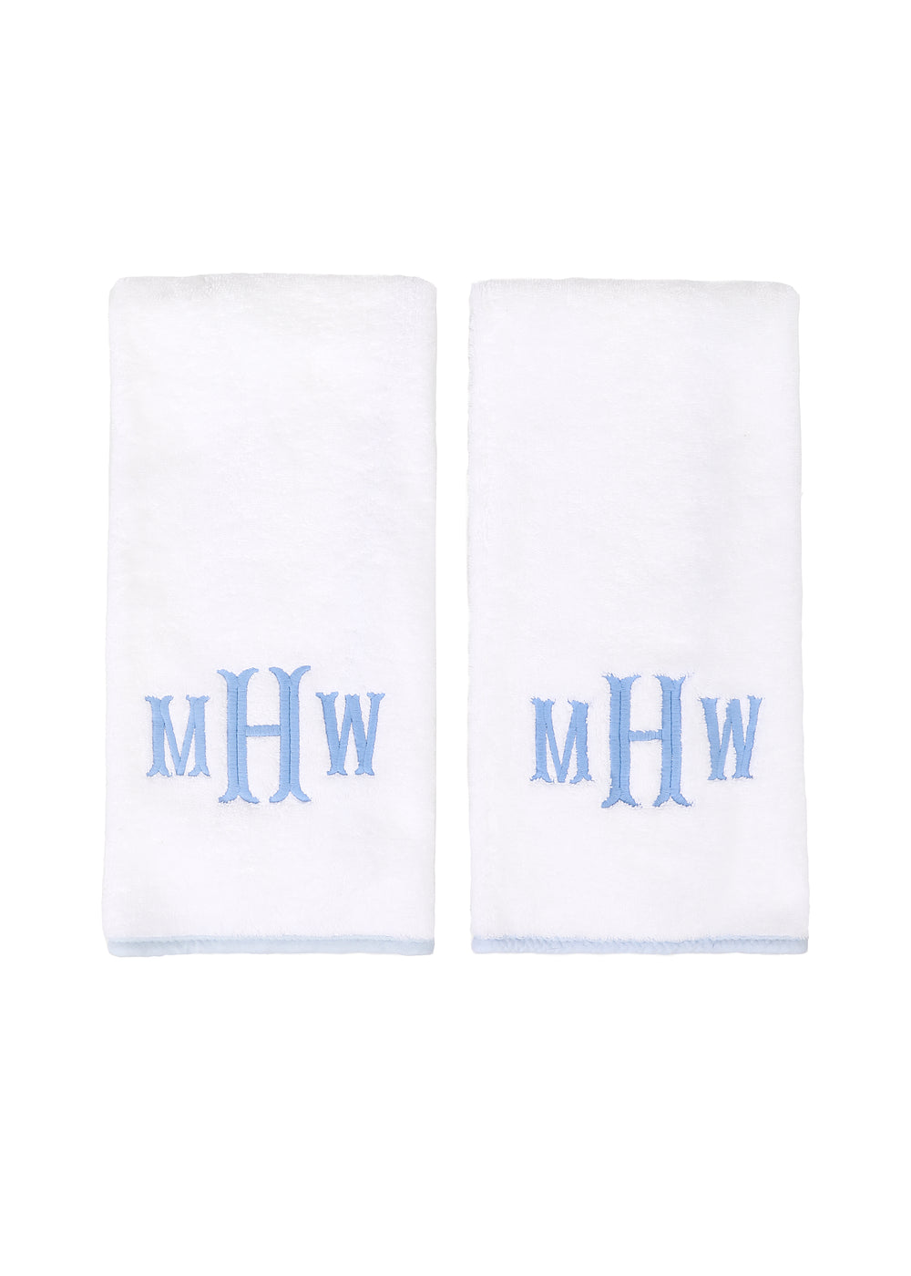 Signature Hand Towel in Light Blue, Set of 2