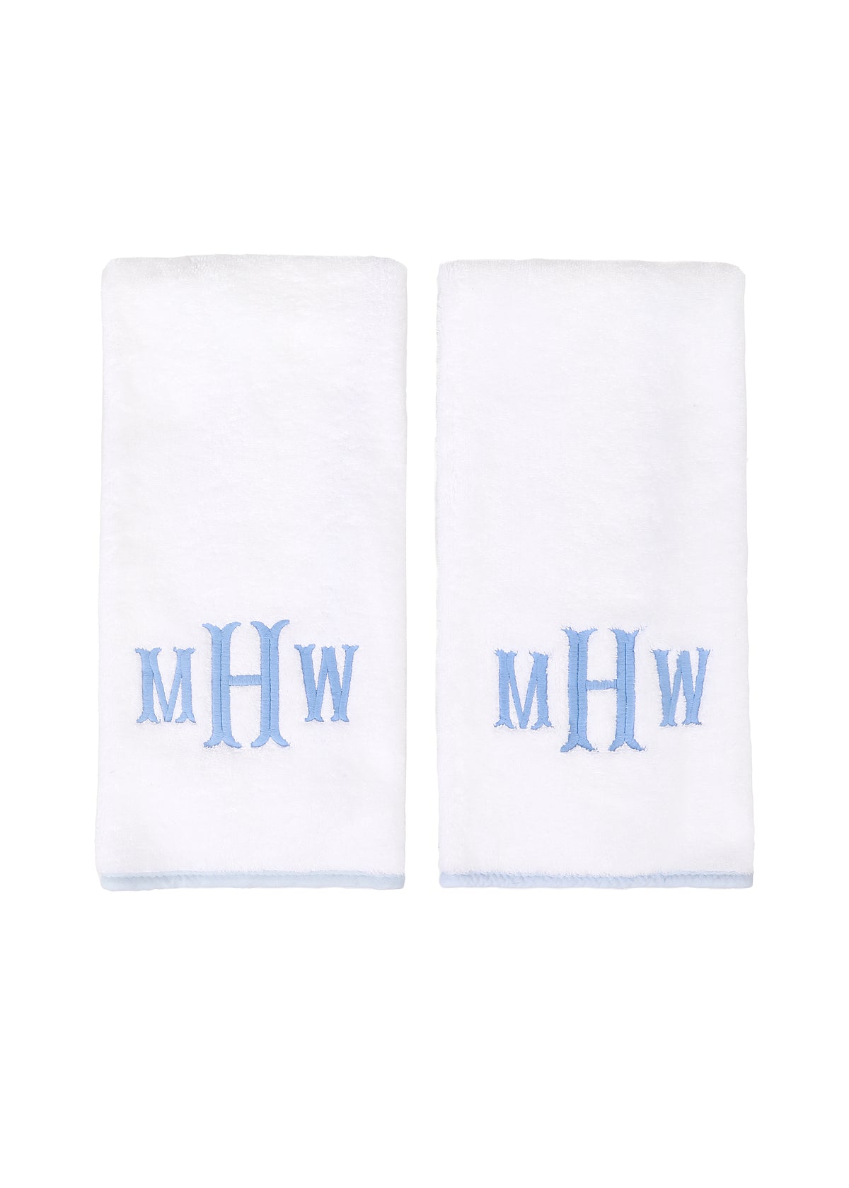 Signature Hand Towel in Light Blue, Set of 2