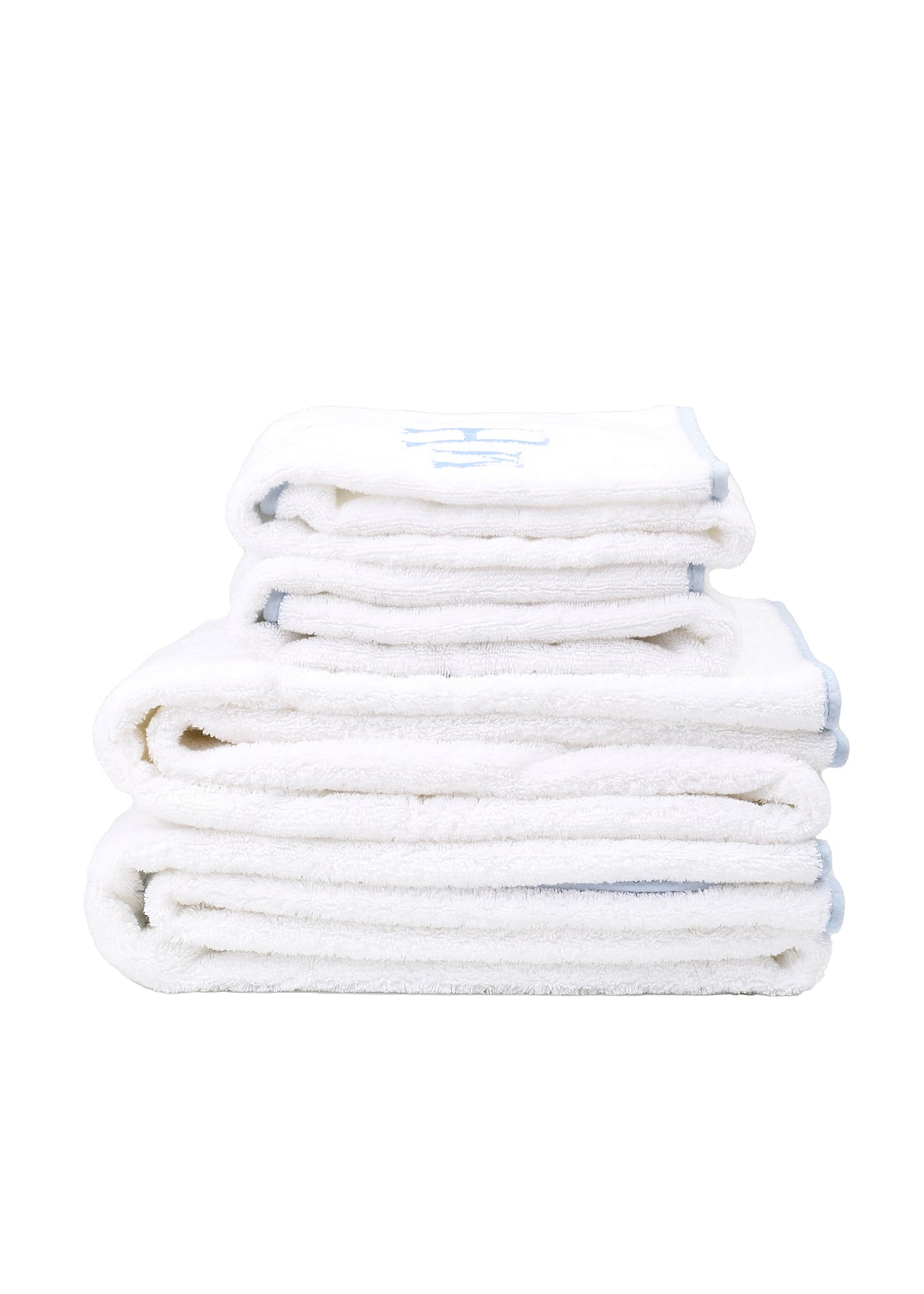Signature Hand Towel in Light Blue, Set of 2