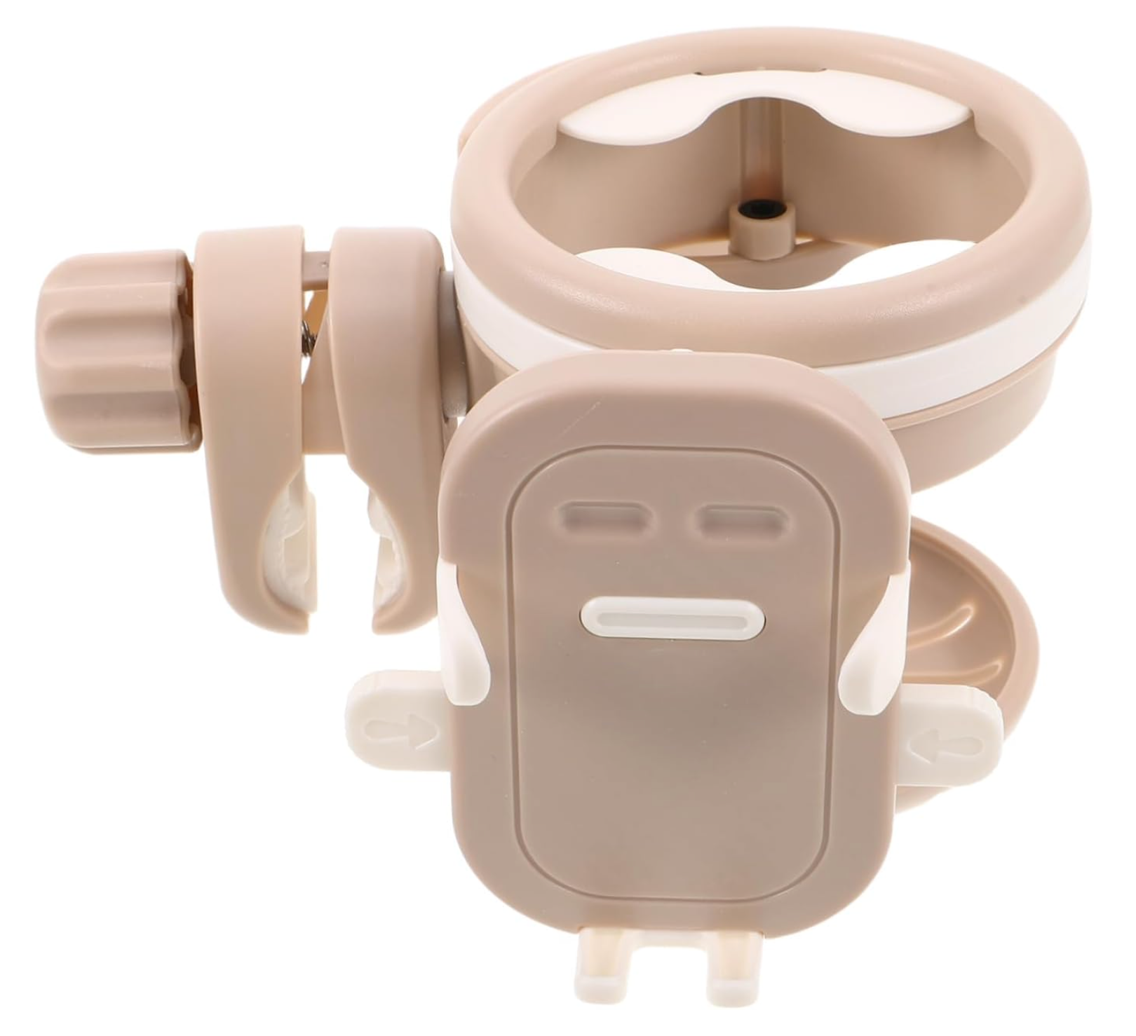 Accmor Stroller Cup Holder with Phone Holder, Bike Cup Holder, Universal Cup Holder for Uppababy Nuna Doona Strollers, 2-in-1 Cup Holder for Walker, Wheelchair, Scooter