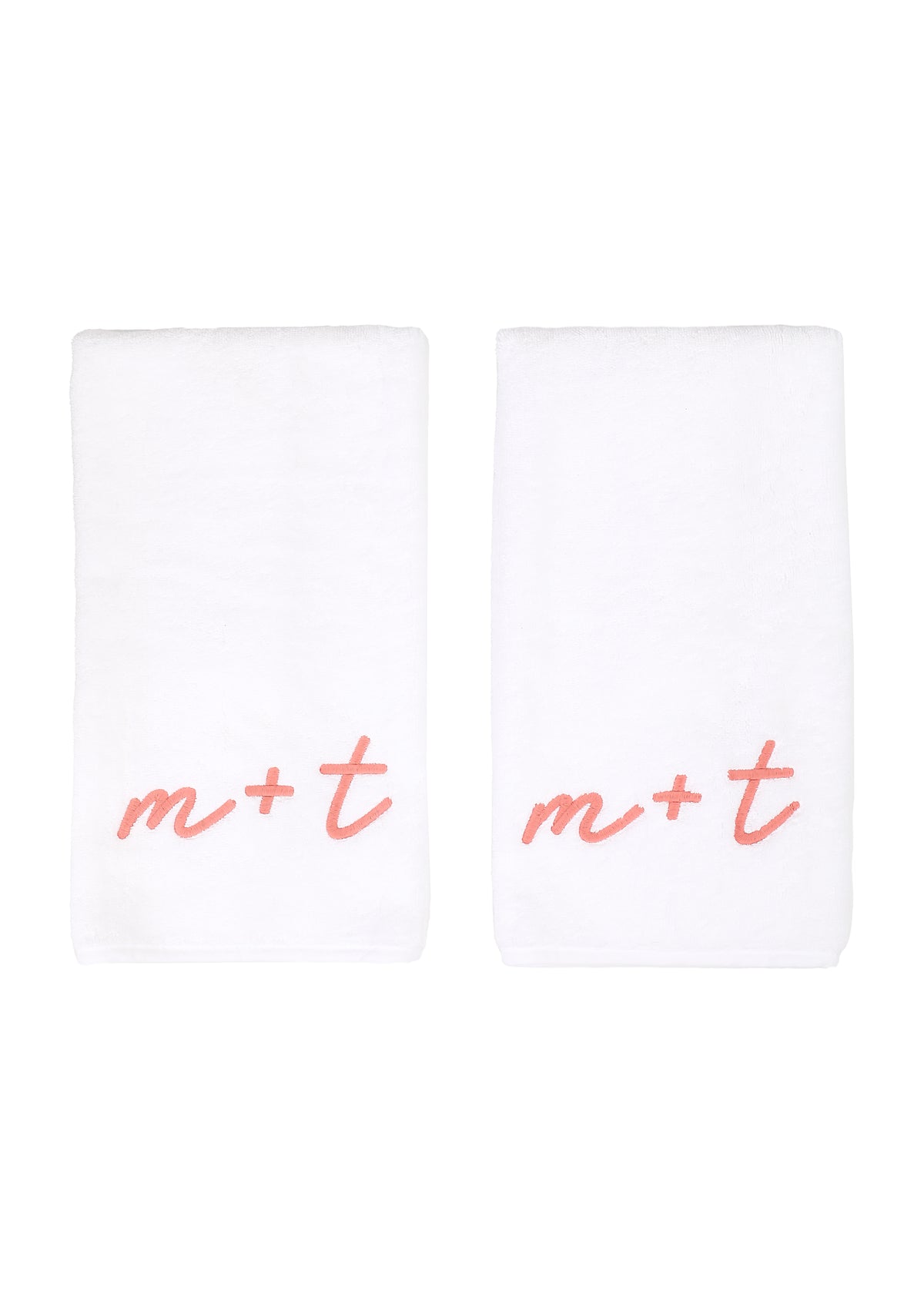 Signature Hand Towel in White, Set of 2