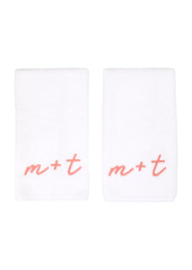 Signature Hand Towel in White, Set of 2