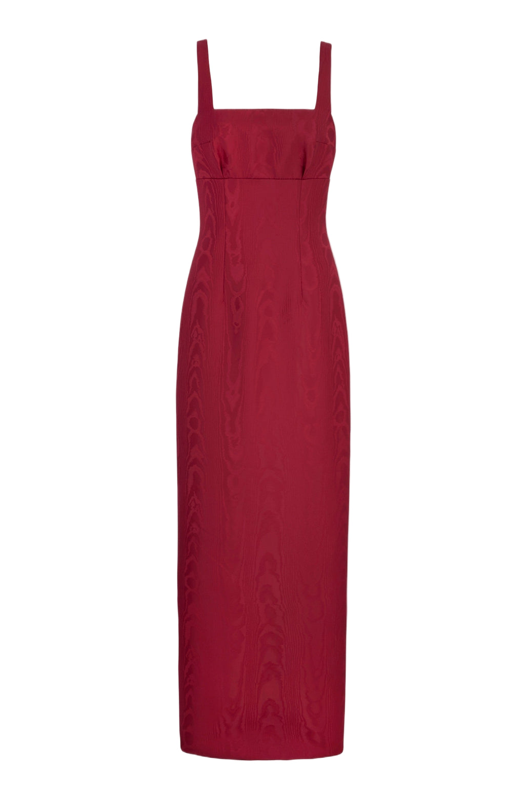 Micheline Dress In Red Moire Mikado