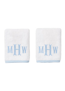 Signature Washcloths in Light Blue, Set of 2