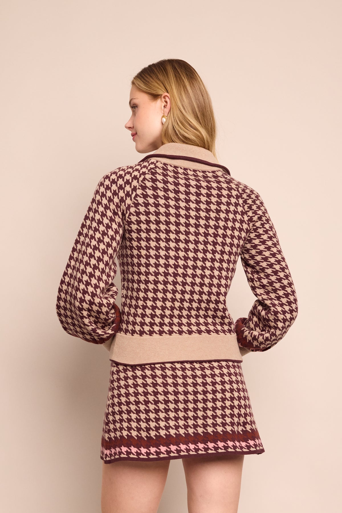 Lyss Jacket in Houndstooth Multi Taupe
