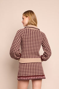 Lyss Jacket in Houndstooth Multi Taupe