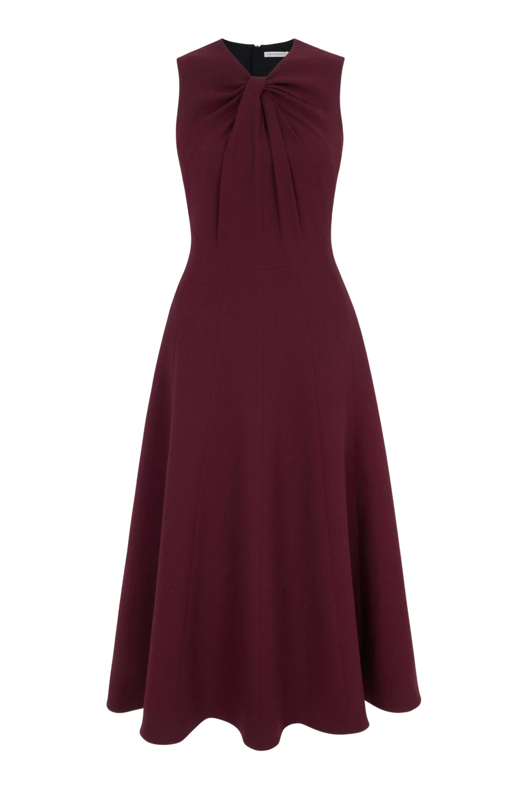 Meryl Dress in Plum Single Wool Crepe