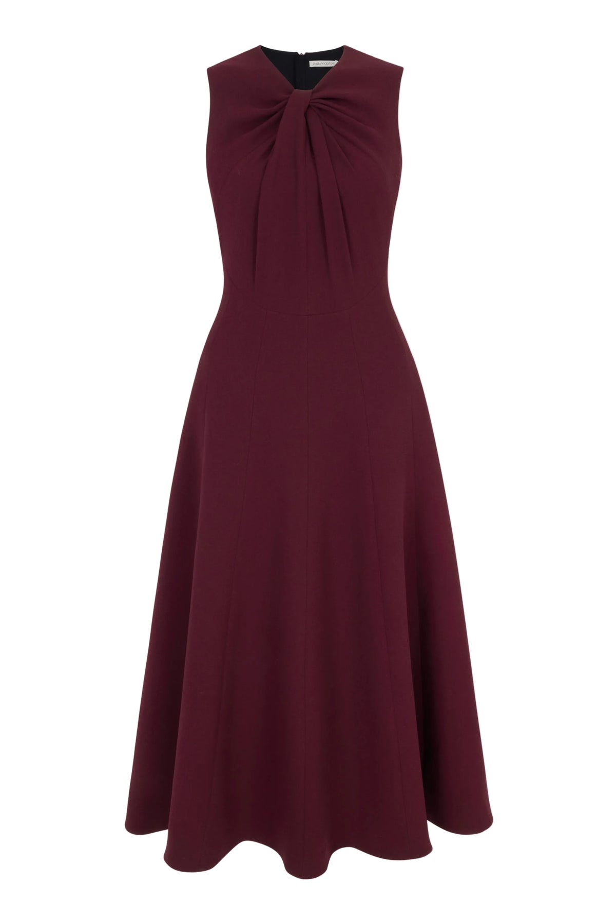 Meryl Dress in Plum Single Wool Crepe