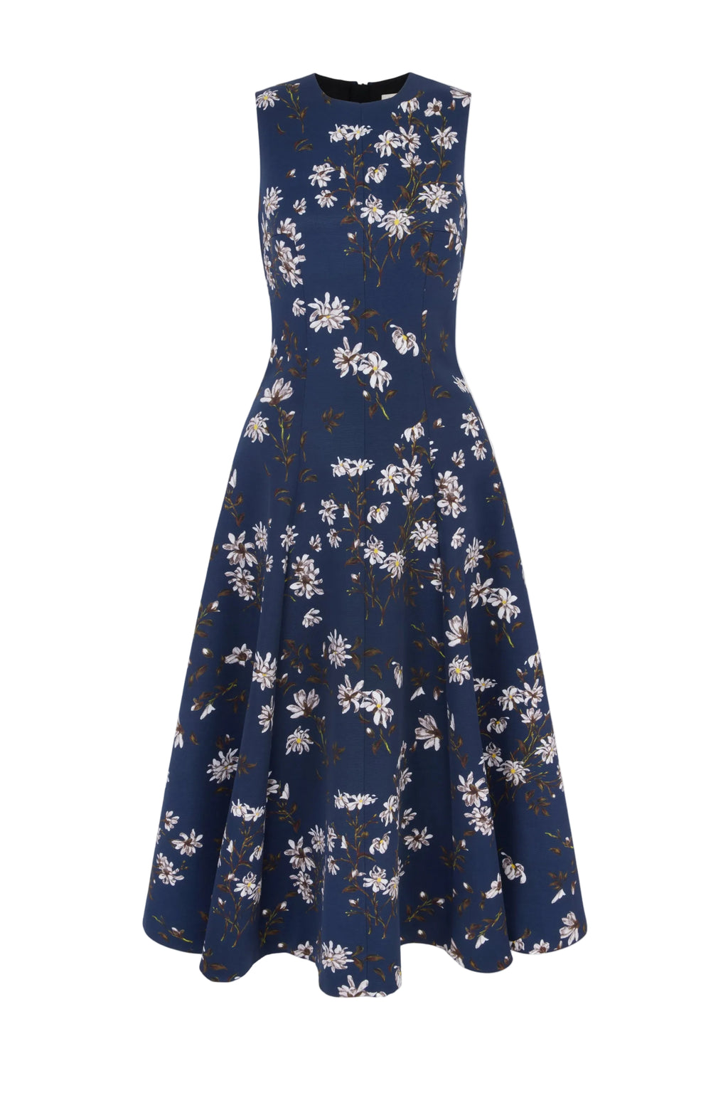 Mara Dress in Midnight Magnolia Taffeta Faille
