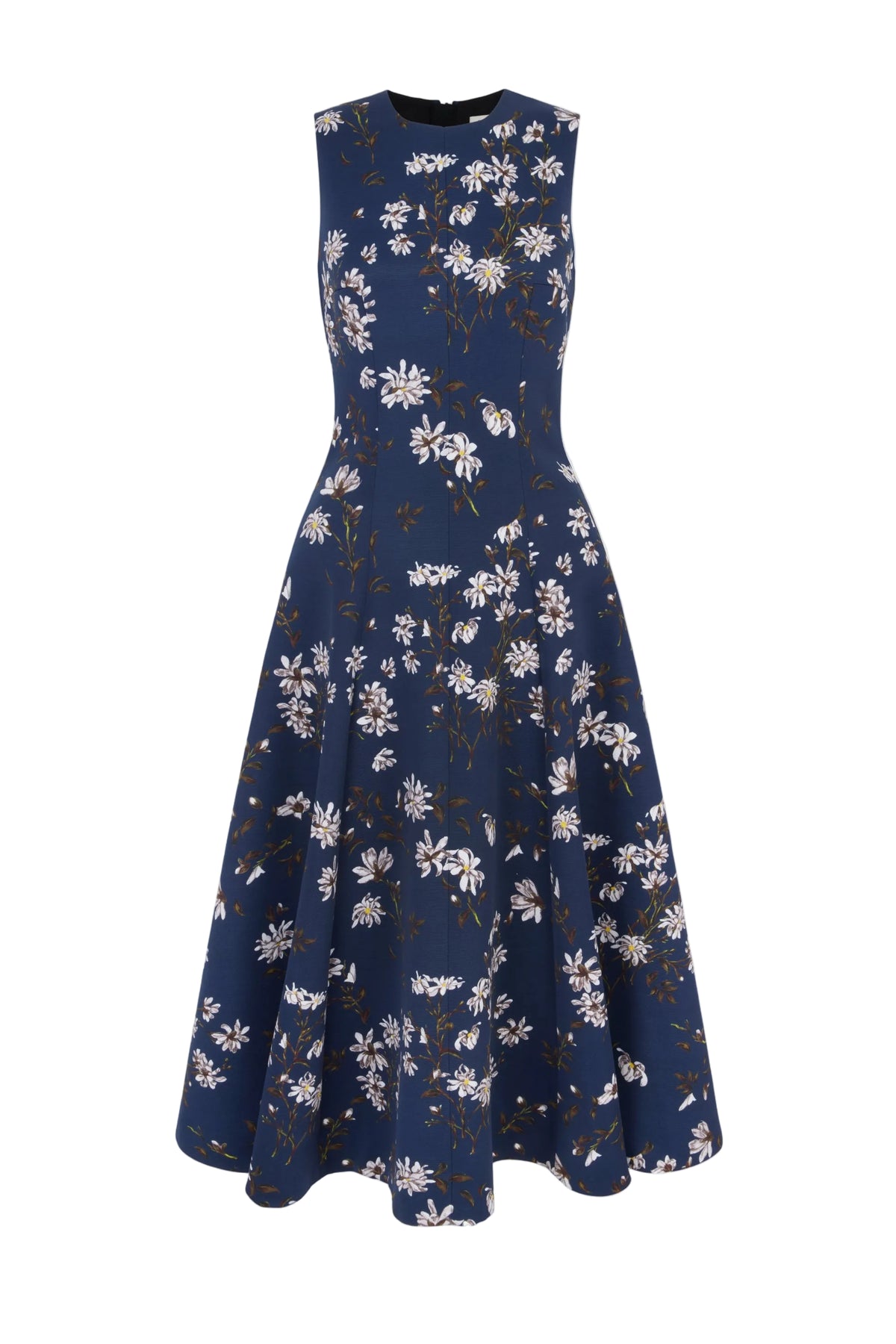 Mara Dress in Midnight Magnolia Taffeta Faille